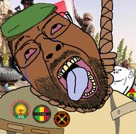 ack alliance_of_sahel_states arabic_text armed_forces assimi_goita azawad azawad_conflict azawad_liberation_front beard bloodshot_eyes crying cyrillic_text flag flag:azawad_liberation_front flag:mali food french_text green_hat hanging holding_flag holding_gun holding_object holding_weapon irl_background leaf logo mali mali_war malian_armed_forces map military military_beret military_cap military_hat military_uniform noose people plant ribbon rope rotten_teeth russia sky star star_(symbol) suicide sword tamazight tamazight_text tear template text tongue tree tuareg variant:bernd wagner_group wheat wheel white_skin white_text yellow_text // 1255x1237 // 780.8KB