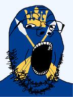 country county crown dalarna dart flag flag:dalarna glasses hair open_mouth soyjak stubble sweden teeth transparent_background variant:gapejak // 600x800 // 62.8KB