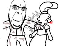 blood closed_mouth furry glasses punch rabbit smile soyjak stubble variant:cobson // 359x280 // 35.3KB