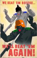 big_lips combat_helmet crying gun jake jakparty_soy nazism pickelhaube poster propaganda red_eyes shemmycuck soygem_party surrender transgender_flag trend:jartycuck variant:unknown world_war_1 // 575x889 // 552.2KB