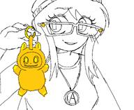 avengers beanie clothes female glasses gold_labubu hair hat holding_object labubu necklace variant:soytan // 1403x1145 // 139.3KB