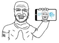 and_you'll_be_happy clothes eyes glasses phone qr_code smile soyjak starving variant:unknown wef world_economic_forum you'll_own_nothing you'll_own_nothing_and_you'll_be_happy // 960x693 // 200.7KB