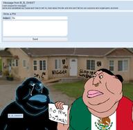 2soyjaks BBGHAST B_B_GHAST B_B_GHAST_(namefag) angry big_lips brap_brap_ghast_(cordpedo) double_chin female flag:mexico house long_hair message meximutt nose_piercing paper piercing ponytail subvariant:female_meximutt variant:meximutt white_background white_shirt woman // 1024x1000 // 441.6KB