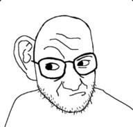 ear glasses soyjak stubble variant:snopesjak // 1079x1026 // 184.2KB