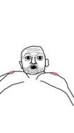 ear fat glasses nipple open_mouth soyjak stubble variant:unknown // 407x730 // 43.9KB