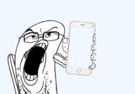 cartoon deuueaugh fish glasses hand holding_object holding_phone iphone nickelodeon open_mouth phone soyjak spongebob_squarepants stubble subvariant:phoneplier subvariant:phoneplier_vertical variant:markiplier_soyjak // 1388x969 // 363.5KB