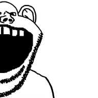 2soyjaks clothes ear eating federal_bureau_of_investigation glasses glowing soyjak stubble sunglasses variant:el_perro_rabioso variant:impish_soyak_ears // 1233x628 // 801.2KB