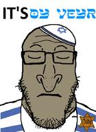 brown_skin closed_eyes closed_mouth clothes hat its_over jewish_nose jewish_star judaism jude kippah oy_vey star_of_david striped_clothing stubble subvariant:neutralplier text variant:markiplier_soyjak // 599x820 // 154.3KB
