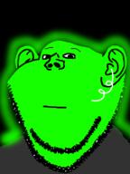 black_background clothes earpiece glowie green_skin stubble suit variant:impish_soyak_ears // 598x800 // 80.9KB