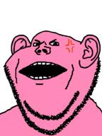 anger_mark angry annoyed_imp ear majin_buu open_mouth pink_skin soyjak stubble variant:impish_soyak_ears // 574x768 // 16.9KB