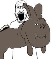 2soyjaks animal flemish_giant full_body glasses holding_object rabbit series:animaljaks smile stubble subvariant:wholesome_soyjak traced variant:gapejak variant:markiplier_soyjak // 1167x1351 // 84.3KB