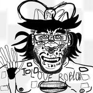 antialiased beautiful black_and_white hair iris smile thick_eyebrows variant:unknown // 4000x4000 // 2.6MB