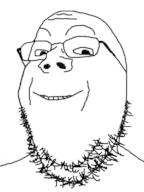 closed_mouth glasses smile soyjak stubble variant:gapejak // 600x800 // 55.1KB