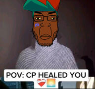 closed_mouth discord_logo_facial_mark eyebrows fnf_pedo green_hair irl lips real stinky stubble subvariant:chudplier variant:markiplier_soyjak // 1170x1104 // 138.5KB