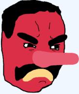 angry emoticon frown glasses goblin hair red red_skin soyjak variant:chudjak // 576x684 // 9.8KB