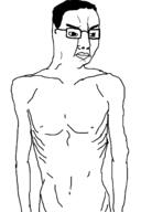 angry full_body glasses hair skinny soyjak template variant:chudjak // 1300x1950 // 23.1KB