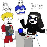4soyjaks avengers award beanie best_buy best_soy blue_eyes blush closed_mouth computer drawing eyelashes geg glasses nate nintendo nintendo_switch oc open_mouth screwdriver snca soy soylent soyteen stubble subvariant:neutralplier teeth variant:cobson variant:markiplier_soyjak variant:soyak variant:soytan video_game yellow_hair // 1000x1000 // 134.8KB