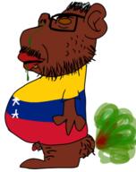 arm artist:bulgarian brown_sclera brown_skin ear fart foot full_body glasses hair half_open_mouth leg mucus mustache penis poop shitskin side_profile small_penis soyjak stubble subvariant:impish_amerimutt tbp variant:impish_soyak_ears venezuela venezuelan_(user) // 439x554 // 130.3KB