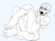 dress foot foot_fetish glasses meta:pornographic_content open_mouth soyjak stubble the_legend_of_zelda variant:soyak video_game yuzugin // 2722x2016 // 217.8KB