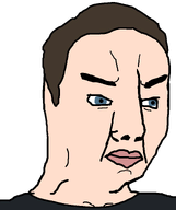 blue_eyes brown_hair closed_mouth clothes eyebrows h3k_(user) hair looking_to_the_right meta:namefags no_glasses nose variant:chudjak white_skin wrinkles // 645x770 // 14.5KB