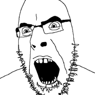 eyebrows eyes glasses open_mouth stubble teeth traced variant:cobson // 721x720 // 8.8KB