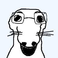 animal dog glasses open_mouth snout soyjak template transparent_background variant:dogjak whisker // 303x303 // 4.4KB