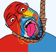 ack animal bee beehive crown dead flag flag:tambov_oblast glasses hair hanging insects oblast open_mouth rope russia skin soyjak stubble suicide tambov_oblast teeth tongue transparent transparent_background variant:bernd white yellow_teeth // 768x719 // 119.0KB