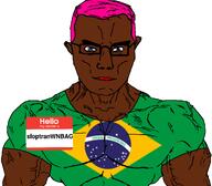 blue_eyes brapzil brapzilian nigger pink_hair shitskin sloptranWNBAG_(namefag) subvariant:muscular_chud variant:chudjak // 1059x929 // 128.3KB