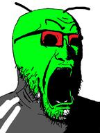 antenna bug cricket green_skin jumpsuit scared series:crickjaks shocked variant:darkiplier // 600x800 // 27.9KB