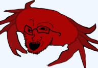 animal beach crab distorted glasses morphed open_mouth series:animaljaks soyjak stubble variant:soyak // 960x671 // 430.9KB