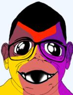 deformed ear glasses hair oh_my_god_she_is_so_attractive smile soyjak trend:colorjak variant:brandon // 864x1113 // 384.6KB