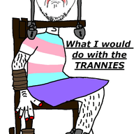 animated chains chair closed_mouth clothes crying dress flag:transgender_pride_flag full_body glasses hair hairy lipstick lock makeup pink_hair red_eyes red_face rope shackle soyjak stubble text torture tranny variant:bernd weight // 768x1200 // 523.1KB
