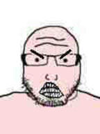 angry baby compressed glasses pacifier small_eyes soyjak stubble subvariant:lawrence variant:markiplier_soyjak // 120x160 // 6.2KB