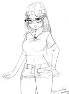 artist:bzk avengers beanie breasts closed_mouth clothes coomer_artstyle ear female glasses hair hand marvel necklace soyjak variant:soytan // 1014x1377 // 342.1KB