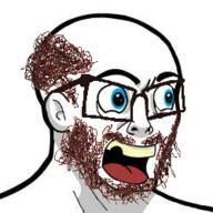 ear glasses hair open_mouth soyjak stubble variant:nujak // 250x250 // 70.7KB