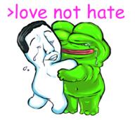 crying frog hugging pepe text variant:chudjak // 920x821 // 377.7KB