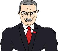 brown_eyes buff closed_mouth clothes erdogan flag flag:turkiye glasses grey_hair looking_at_you muscles mustache necktie recep_tayyip_erdogan red_tie subvariant:chudjak_front subvariant:muscular_chud suit suit_and_tie turkiye variant:chudjak // 1059x929 // 89.6KB