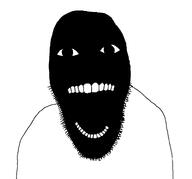 analog_horror bald blackface body mandela_catalogue open_mouth stubble teeth variant:sixtyseven white_background // 1179x1097 // 8.1KB
