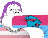 blowjob chris_tyson cock hair mr_beast nsfw penis purple_hair soyjak stubble subvariant:blowjob_gapejak sucking testicles tranny transgender_flag variant:gapejak // 1056x836 // 138.9KB