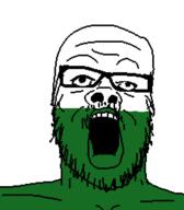 country flag flag:saxony germany glasses mustache open_mouth saxony soyjak stubble variant:a24_slowburn_soyjak // 454x520 // 7.5KB