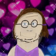 beard girl glasses soyjak variant:markiplier_soyjak // 400x400 // 43.8KB