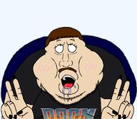 ass blush clothes drool hair lee_goldson mustache obese open_mouth subvariant:mexiwhore variant:meximutt // 1208x1059 // 177.0KB