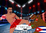 boxing_glove boxing_ring brazil buff chicano cuba cuba_vs_mexico fat ferdinanddist(namefag) flag flag:brazil flag:cuba flag:progress_pride_flag huelga_bird kickboxing lgbt_flag pentagram raza soybooru star_(symbol) star_of_david subvariant:perceptive_chud text variant:chudjak variant:cobson // 1600x1140 // 1.8MB