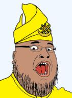 asian beard brown_skin clothes ear glasses hat malaysia open_mouth soyjak variant:fatjak // 635x863 // 138.5KB