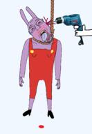 ack animal_ears aroused blood drill hanging noose overalls purple_skin stubble the_amazing_digital_circus tranny variant:bernd // 2012x2908 // 838.3KB
