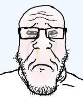 artist:sisa9000 beard bloodshot_eyes blush blushing crying drool eye fog foggy_glasses frown glasses grieving mouth mucus nose red_eyes sad stubble subvariant:neutralplier tear tear_stream transparent_background variant:markiplier_soyjak white_skin wrinkles // 850x1000 // 77.8KB