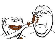 fight flinging glasses poop rivalry series:imp_&_gape stubble subvariant:wholesome_soyjak surprised variant:gapejak variant:impish_soyak_ears war // 1211x873 // 129.6KB