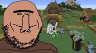 5soyjaks arm brown_skin clothes ear evoker_(minecraft) full_body glasses golem green_eyes grey_skin hand iron_golem_(minecraft) large_nose leg meta:tagme minecraft open_mouth smile soyjak stubble subvariant:danish_twist unibrow variant:cobson variant:gapejak variant:impish_soyak_ears variant:soyak vex_(minecraft) video_game villager_(minecraft) // 1280x713 // 981.9KB