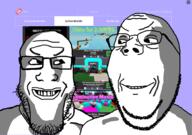 are_you_soying_what_im_soying blockate glasses looking_at_each_other ominous roblox shadow smile smirk soyjak subvariant:wholesome_soyjak variant:gapejak variant:markiplier_soyjak // 1827x1280 // 945.0KB