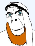 aryan beard blue_eyes clothes ginger glasses hat iranian keffiyeh orange_hair smile soyjak tajikistan variant:cobson yaghnobi // 1080x1402 // 251.3KB